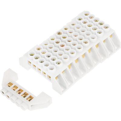 OEM Lot De 10 Borniers À Vis En Laiton À 5 Trous Pour La Distribution Électrique - Publicité OEM Lot De 10 Borniers À Vis En Laiton À 5 Trous Pour La Distribution Électrique - Publicité