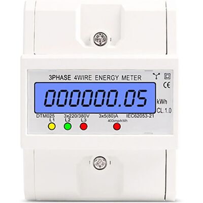 MOXIE Sjlerst Disjoncteur Rail Din Triphasé 4 Fils, Wattmètre Électronique, Compteur De Consommation D'Énergie 5-80 A 380 V Ca 50 Hz, Rétroéclairage Lcd - Publicité MOXIE Sjlerst Disjoncteur Rail Din Triphasé 4 Fils, Wattmètre Électronique, Compteur De Consommation D'Énergie 5-80 A 380 V Ca 50 Hz, Rétroéclairage Lcd - Publicité
