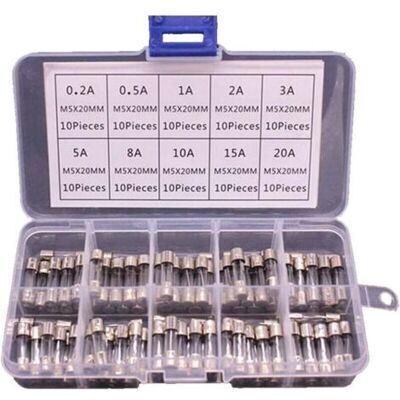 OEM 100 Fusibles Verre 5x20mm En Boite Fusible 0.2a 20a - Publicité OEM 100 Fusibles Verre 5x20mm En Boite Fusible 0.2a 20a - Publicité
