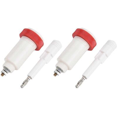 MIXHOME Fiches Bananes Blanches Et Rouges Avec Connexion Croisée Pour Haute Tension - Publicité MIXHOME Fiches Bananes Blanches Et Rouges Avec Connexion Croisée Pour Haute Tension - Publicité