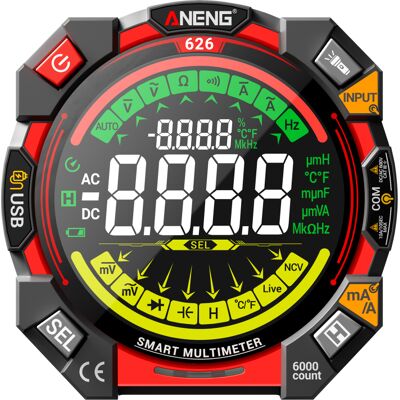 OEM Multimètre 626 7mhz Ac/dc 20mf Va Résistance Test 600v Rechargeable Usb - Publicité OEM Multimètre 626 7mhz Ac/dc 20mf Va Résistance Test 600v Rechargeable Usb - Publicité