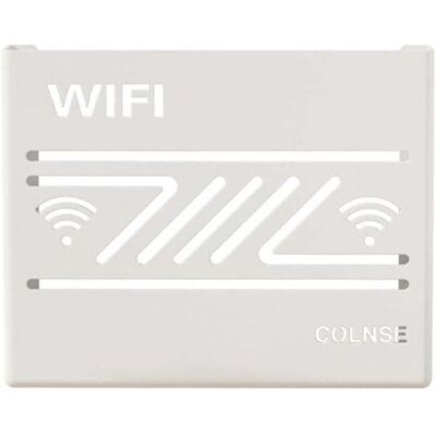 ABYSSE Boîte De Rangement Murale Pour Routeur Wi-fi - Étagère Murale Décorative - Décoration Murale - Multifonction Pour Routeur - Organisateur De Câbles - Blanc - Publicité ABYSSE Boîte De Rangement Murale Pour Routeur Wi-fi - Étagère Murale Décorative - Décoration Murale - Multifonction Pour Routeur - Organisateur De Câbles - Blanc - Publicité