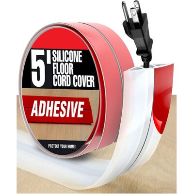 OEM Cache Câble Sol 5m X 6,5 Cm - Goulotte En Silicone Auto-adhésive - Protége Câbles Au Sol, Facile À Couper Et Installer (blanc) - Publicité OEM Cache Câble Sol 5m X 6,5 Cm - Goulotte En Silicone Auto-adhésive - Protége Câbles Au Sol, Facile À Couper Et Installer (blanc) - Publicité