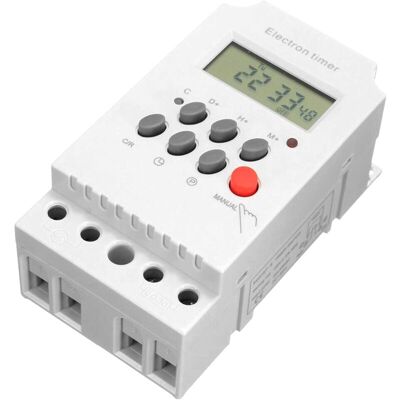 Oem – Minuterie Programmable Numérique Ac 220v 25a – 16 Réglages Marche/arrêt – Rail Din Avec Horloge Lcd – Alimentation Électrique 220v - Publicité Oem – Minuterie Programmable Numérique Ac 220v 25a – 16 Réglages Marche/arrêt – Rail Din Avec Horloge Lcd – Alimentation Électrique 220v - Publicité