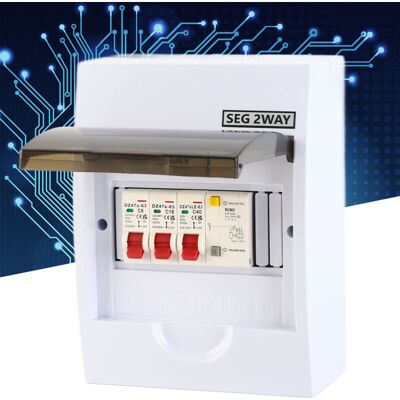 OEM Bote À Fusibles 2 Voies 40a 30ma Rcd + 2 Mcb Alimentation Garage Btiment Résidentiel Bote Électrique-crezuo - Publicité OEM Bote À Fusibles 2 Voies 40a 30ma Rcd + 2 Mcb Alimentation Garage Btiment Résidentiel Bote Électrique-crezuo - Publicité