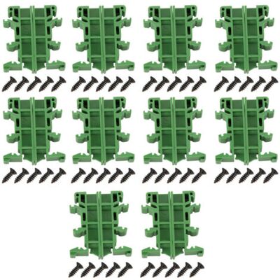 ABYSSE Lot De 10 Supports De Montage Pour Rail Din C45 De 35 Mm Pour Circuits Imprimés. Publicité ABYSSE Lot De 10 Supports De Montage Pour Rail Din C45 De 35 Mm Pour Circuits Imprimés. Publicité