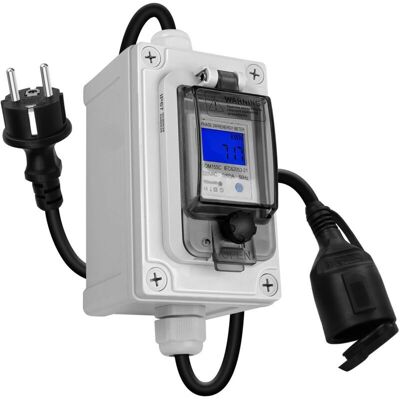 OEM Compteur De Courant Numérique Mobile 60 A 230 V – Étanche Ip67 – Mémoire Coupure – Prise Cee Schuko – Suivi Consommation Énergétique - Publicité OEM Compteur De Courant Numérique Mobile 60 A 230 V – Étanche Ip67 – Mémoire Coupure – Prise Cee Schuko – Suivi Consommation Énergétique - Publicité