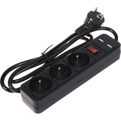 OEM Multiprise Pr-1.5m-3g-sw/usb/b (3 Prises + 2 Ports Usb) 1,3 M - Publicité OEM Multiprise Pr-1.5m-3g-sw/usb/b (3 Prises + 2 Ports Usb) 1,3 M - Publicité