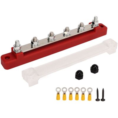 OEM Bornier De Distribution D'Énergie À 6 Postes Avec Couvercle Anti-poussière, Goujons M6 Dc12v À 48v 150a Pour Voitures, Bateaux, Camping-cars Rouge-crezuo - Publicité OEM Bornier De Distribution D'Énergie À 6 Postes Avec Couvercle Anti-poussière, Goujons M6 Dc12v À 48v 150a Pour Voitures, Bateaux, Camping-cars Rouge-crezuo - Publicité
