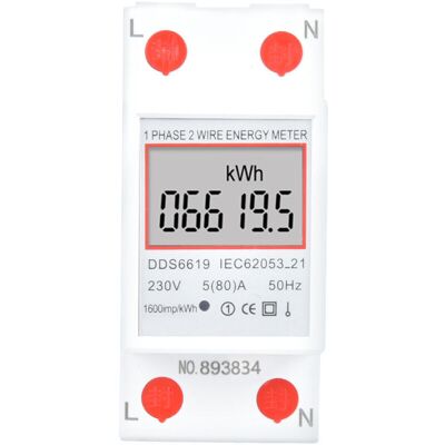 OEM Compteur D'Énergie Électrique Monophasé Intelligent Dds6619-005, Compteur De Puissance À Rail Din 2 Broches-crezuo - Publicité OEM Compteur D'Énergie Électrique Monophasé Intelligent Dds6619-005, Compteur De Puissance À Rail Din 2 Broches-crezuo - Publicité