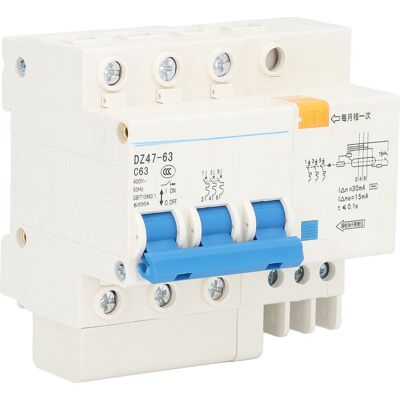 WEYTOLL Disjoncteur Miniature 3p + N, Interrupteur De Protection Contre Les Fuites Et Les Surcharges À La Terre, 400v 63a - Publicité WEYTOLL Disjoncteur Miniature 3p + N, Interrupteur De Protection Contre Les Fuites Et Les Surcharges À La Terre, 400v 63a - Publicité