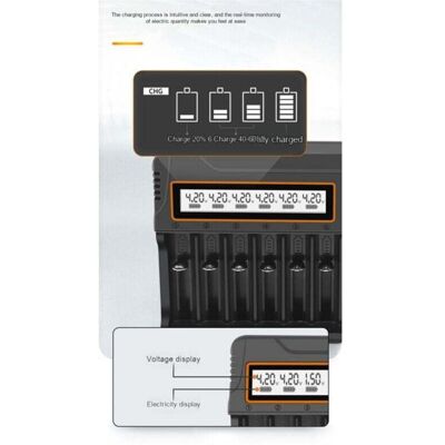 OEM Chargeur 18650 12 Emplacements Pour Piles Aa/aaa Nickel-hydrure Métallique/lithium, Intelligent, Universel, Avec Écran, Prise Us-crezuo - Publicité OEM Chargeur 18650 12 Emplacements Pour Piles Aa/aaa Nickel-hydrure Métallique/lithium, Intelligent, Universel, Avec Écran, Prise Us-crezuo - Publicité