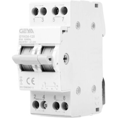 Bunthaus Commutateur De Transfert 2p 63a, Inverseur Manuel 240v Ac, Montage Sur Rail Din 35mm - Publicité Bunthaus Commutateur De Transfert 2p 63a, Inverseur Manuel 240v Ac, Montage Sur Rail Din 35mm - Publicité