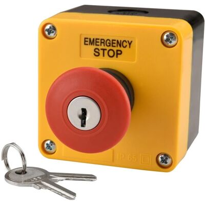 MOXIE Interrupteur D'Arrêt D'Urgence Résistant Aux Intempéries, Panneau Rouge, Bouton Poussoir, 660v, 10a, Avec Boîte Et Clé - Publicité MOXIE Interrupteur D'Arrêt D'Urgence Résistant Aux Intempéries, Panneau Rouge, Bouton Poussoir, 660v, 10a, Avec Boîte Et Clé - Publicité