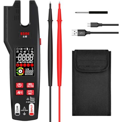 OEM Multimètre À Pince Numérique Bside U6 9999 Points, Voltmètre, Ampèremètre, Mesureur De Tension Ac/dc, Mesureur De Courant Ac, Testeur Ncv, Testeur Universel, Testeur De Résistance Thermique - Publicité OEM Multimètre À Pince Numérique Bside U6 9999 Points, Voltmètre, Ampèremètre, Mesureur De Tension Ac/dc, Mesureur De Courant Ac, Testeur Ncv, Testeur Universel, Testeur De Résistance Thermique - Publicité