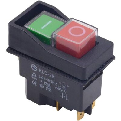 MOXIE Interrupteur Magnétique Étanche, Bouton Poussoir À 4 Broches Marche/arrêt, Accessoires De Commutation D'Arrêt Pour Machines-outils 250v 16a - Publicité MOXIE Interrupteur Magnétique Étanche, Bouton Poussoir À 4 Broches Marche/arrêt, Accessoires De Commutation D'Arrêt Pour Machines-outils 250v 16a - Publicité