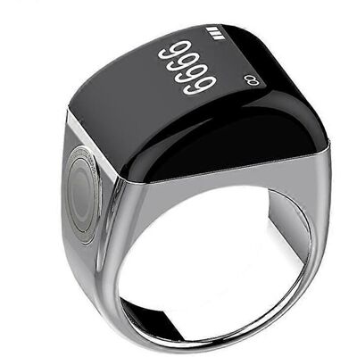 FLAMMKRAFT Compteur De Prière Électronique Numérique Intelligent Avec Écran Lcd - Anneau De 22 Mm - Argent - Publicité FLAMMKRAFT Compteur De Prière Électronique Numérique Intelligent Avec Écran Lcd - Anneau De 22 Mm - Argent - Publicité