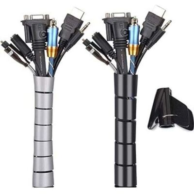 ABYSSE Noir Et Gris, Cache Cable 2 Pack, Flexible Range 2x3m Pe Câble Rangement Organisateur De Câble Pour Ranger Ou Cacher Les Câbles, Gaine Pour Câbles (2.8cm Diamètre Et 2.2cmdiamètre ) , Organisateur - Publicité ABYSSE Noir Et Gris, Cache Cable 2 Pack, Flexible Range 2x3m Pe Câble Rangement Organisateur De Câble Pour Ranger Ou Cacher Les Câbles, Gaine Pour Câbles (2.8cm Diamètre Et 2.2cmdiamètre ) , Organisateur - Publicité