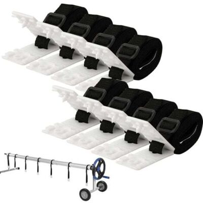ABYSSE Kit De Fixation Pour Bâche Solaire De Piscine, Kit De Sangles De Couverture Solaire Pour Piscine Universelle Enterrée Comprenant 8 Sangles En Nylon,8 Plaques De Cordon,8 Boucles - Publicité ABYSSE Kit De Fixation Pour Bâche Solaire De Piscine, Kit De Sangles De Couverture Solaire Pour Piscine Universelle Enterrée Comprenant 8 Sangles En Nylon,8 Plaques De Cordon,8 Boucles - Publicité