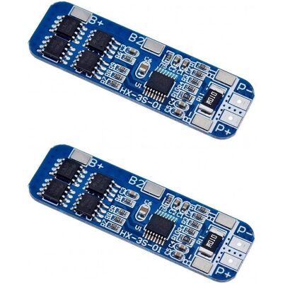 Apex Lot De 2 Modules De Protection De Batterie Au Lithium 3s Li-ion, Série 3 11,1 V 12 V 12,6 V 18650 Module De Charge Bms 10 A - Publicité Apex Lot De 2 Modules De Protection De Batterie Au Lithium 3s Li-ion, Série 3 11,1 V 12 V 12,6 V 18650 Module De Charge Bms 10 A - Publicité
