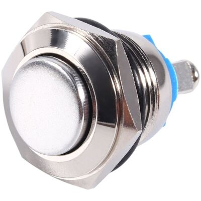 MOXIE Sjlerst Bouton Poussoir Momentané En Métal Étanche Pour Voiture, 12v, 16mm, Interrupteur De Klaxon Marche/arrêt, Argent - Publicité MOXIE Sjlerst Bouton Poussoir Momentané En Métal Étanche Pour Voiture, 12v, 16mm, Interrupteur De Klaxon Marche/arrêt, Argent - Publicité