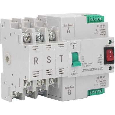 LBVIE Commutateur De Transfert Automatique Double Alimentation Triphasé Ac400v, Montage Sur Rail, Pour Exploitations Agricoles Industrielles 63a - Publicité LBVIE Commutateur De Transfert Automatique Double Alimentation Triphasé Ac400v, Montage Sur Rail, Pour Exploitations Agricoles Industrielles 63a - Publicité