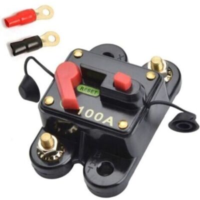 ENLENK 12v-24v 100a Dc Interrupteur À Fusible Automatique Disjoncteur Fusible De Réinitialisation Auto Marine Bateau Vélo Stéréo Audio (100a) - Publicité ENLENK 12v-24v 100a Dc Interrupteur À Fusible Automatique Disjoncteur Fusible De Réinitialisation Auto Marine Bateau Vélo Stéréo Audio (100a) - Publicité