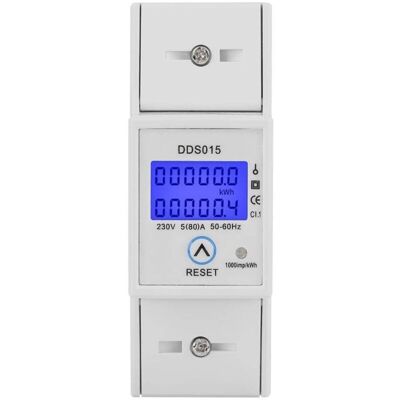 MOXIE Compteur D'Énergie, 5-80a 230v 50hz Lcd Compteur D'Énergie Monophasé Wattmètre Montage Sur Rail Din Dds015 Npterbl - Publicité MOXIE Compteur D'Énergie, 5-80a 230v 50hz Lcd Compteur D'Énergie Monophasé Wattmètre Montage Sur Rail Din Dds015 Npterbl - Publicité