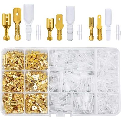 Andiamo Lot De 480 Cosses Électriques 2.8 Mm 4.8 Mm 6.3 Mm – Connecteurs Mâles Et Femelles – Isolation Pvc Ignifuge – Pour Câblage Automobile Et Moto - Publicité Andiamo Lot De 480 Cosses Électriques 2.8 Mm 4.8 Mm 6.3 Mm – Connecteurs Mâles Et Femelles – Isolation Pvc Ignifuge – Pour Câblage Automobile Et Moto - Publicité