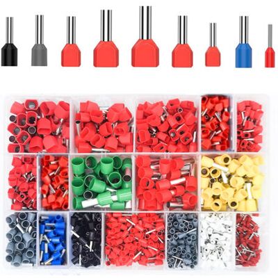 OEM 1200 Pièces Embouts De Cablage, 0.5-16mm² Cosses Et Kits, Embouts De Câble Isolés Double, Cosse À Sertir Viroles Connecteur Pour Connexion De Fils, Pince Électricien - Publicité OEM 1200 Pièces Embouts De Cablage, 0.5-16mm² Cosses Et Kits, Embouts De Câble Isolés Double, Cosse À Sertir Viroles Connecteur Pour Connexion De Fils, Pince Électricien - Publicité