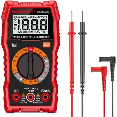 MOXIE Multimètre Numérique, Multimètre Digital, Voltmètre Multifonctions 2000 Comptes, Testeur Électrique, Ohmmètre, Mesure La Tension Ca/cc, Courant Cc, Résistance, Continuité, Diode Npterbl - Publicité MOXIE Multimètre Numérique, Multimètre Digital, Voltmètre Multifonctions 2000 Comptes, Testeur Électrique, Ohmmètre, Mesure La Tension Ca/cc, Courant Cc, Résistance, Continuité, Diode Npterbl - Publicité