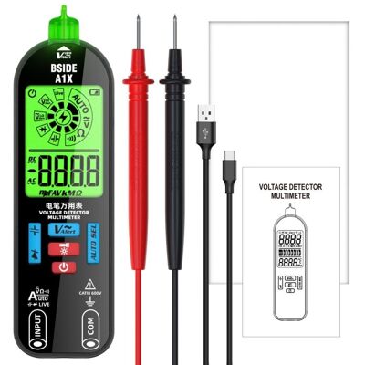 MOXIE Sjlerst Multimètre Numérique Portable Numérique Testeur Electrique Digital Voltmètre Automatique Tension Courant Capacité Résistance Outil De Mesure - Publicité MOXIE Sjlerst Multimètre Numérique Portable Numérique Testeur Electrique Digital Voltmètre Automatique Tension Courant Capacité Résistance Outil De Mesure - Publicité