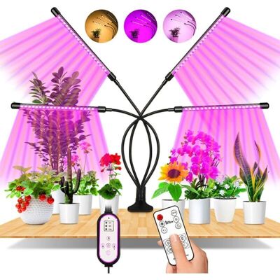 Scotch Lampe De Plante, 80 Leds Lampe De Croissance À 360ḟ Éclairage Horticole Avec, Lampe Pour Plante 4 Têtes Lampe Croissance Spectre Complet Avec Chronométrage Auto - On / Off 4h / 8h / 1 - Publicité Scotch Lampe De Plante, 80 Leds Lampe De Croissance À 360ḟ Éclairage Horticole Avec, Lampe Pour Plante 4 Têtes Lampe Croissance Spectre Complet Avec Chronométrage Auto - On / Off 4h / 8h / 1 - Publicité