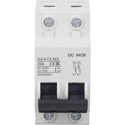LBVIE Disjoncteur Cc Pour Protection Contre Les Surcharges, Système Magnétique, Disjoncteur Photovoltaïque Bipolaire 1000 V 20 A - Publicité LBVIE Disjoncteur Cc Pour Protection Contre Les Surcharges, Système Magnétique, Disjoncteur Photovoltaïque Bipolaire 1000 V 20 A - Publicité