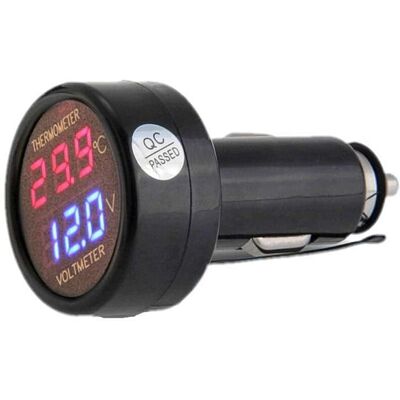 MOXIE 2 En 1 Voltmètre + Thermomètre Voiture Auto Camion Bus Moto Batterie Tension Température Numérique Moniteur Indicateur Jauge Test Avec Double Affichage Led, Dc 12v 24v - Publicité MOXIE 2 En 1 Voltmètre + Thermomètre Voiture Auto Camion Bus Moto Batterie Tension Température Numérique Moniteur Indicateur Jauge Test Avec Double Affichage Led, Dc 12v 24v - Publicité