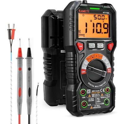 OEM Multimètre Automatique Numérique Trms 6000 Points (guide De Bornes Led), Testeur Electrique Professionnel, Température Capacimètre Tension/courant Ac Dc Résistance/fréquence Et Température-dou - Publicité OEM Multimètre Automatique Numérique Trms 6000 Points (guide De Bornes Led), Testeur Electrique Professionnel, Température Capacimètre Tension/courant Ac Dc Résistance/fréquence Et Température-dou - Publicité