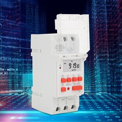 LBVIE Tm919b-1 Minuterie Hebdomadaire 100-130 V Ca 30 A Avec Écran Lcd Et Relais Programmable - Publicité LBVIE Tm919b-1 Minuterie Hebdomadaire 100-130 V Ca 30 A Avec Écran Lcd Et Relais Programmable - Publicité