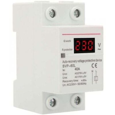 OEM Regulateur De Tension, Dispositif De Protection Contre Les Surtensions Et Les Sous-tensions À Récupération Automatique 230v 40a Protecteur De Montage Sur Rail Din-dou - Publicité OEM Regulateur De Tension, Dispositif De Protection Contre Les Surtensions Et Les Sous-tensions À Récupération Automatique 230v 40a Protecteur De Montage Sur Rail Din-dou - Publicité