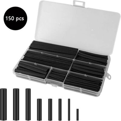 OEM Kit De Gaines Thermorétractables 150pcs – Diamètres 2 À 13 Mm – Rapport De Rétrécissement 2:1 – Pour Réparations Électriques Et Hydroélectriques - 150pcs-noir - Publicité OEM Kit De Gaines Thermorétractables 150pcs – Diamètres 2 À 13 Mm – Rapport De Rétrécissement 2:1 – Pour Réparations Électriques Et Hydroélectriques - 150pcs-noir - Publicité