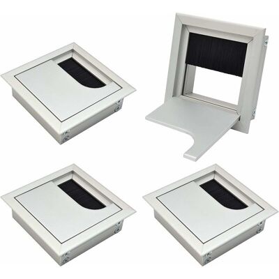 OEM 80x 80mm Cache-conduit De Câble Carré Pour Organisateur De Cordon De Bureau Encastré Pour Meubles Aluminium Anodisé Argent Cache-câble Pour Conduit De Câble Lot De 4 - Publicité OEM 80x 80mm Cache-conduit De Câble Carré Pour Organisateur De Cordon De Bureau Encastré Pour Meubles Aluminium Anodisé Argent Cache-câble Pour Conduit De Câble Lot De 4 - Publicité