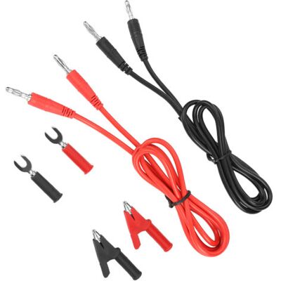 ABYSSE Kit De Cordons De Test 6 En 1 Avec Fiche Banane, Plaque D'Insertion 6 Mm Et Pinces Crocodiles (accessoires P1041b) - Publicité ABYSSE Kit De Cordons De Test 6 En 1 Avec Fiche Banane, Plaque D'Insertion 6 Mm Et Pinces Crocodiles (accessoires P1041b) - Publicité