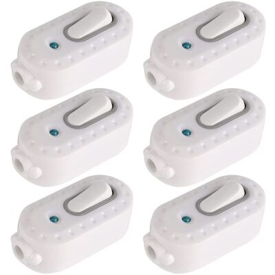 MOXIE Interrupteur Bi-polaire,6 Pcs 6a Compact En Plastique On/off Interrupteur À Bascule Interrupteur À Bascule Led Interrupteur En Ligne Cordon Lumière Interrupteur Avec Voyant Pour Petit Appareil - Publicité MOXIE Interrupteur Bi-polaire,6 Pcs 6a Compact En Plastique On/off Interrupteur À Bascule Interrupteur À Bascule Led Interrupteur En Ligne Cordon Lumière Interrupteur Avec Voyant Pour Petit Appareil - Publicité