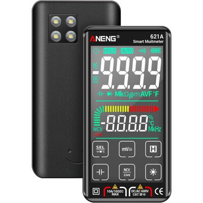 OEM Multimètre Numérique 621a Écran Tactile 9999 Points Plage Auto Rechargeable Ncv - Publicité OEM Multimètre Numérique 621a Écran Tactile 9999 Points Plage Auto Rechargeable Ncv - Publicité