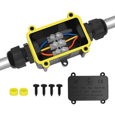 OEM Boîte De Jonction De Plein Air Ip68 Imperméable Connecteur De Câble Électrique Boîtier De Raccordement 2 Voies Connecteurs Boîte Pour Câble Ø 4 À 14mm - - Publicité OEM Boîte De Jonction De Plein Air Ip68 Imperméable Connecteur De Câble Électrique Boîtier De Raccordement 2 Voies Connecteurs Boîte Pour Câble Ø 4 À 14mm - - Publicité