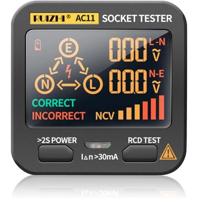 Scotch Testeur De Prise Testeur De Circuit Electrique Avec Lcd Display Digital Display Socket Tester Pour L'Inspection Du Câblage Domestique Et Professionnel - Publicité Scotch Testeur De Prise Testeur De Circuit Electrique Avec Lcd Display Digital Display Socket Tester Pour L'Inspection Du Câblage Domestique Et Professionnel - Publicité