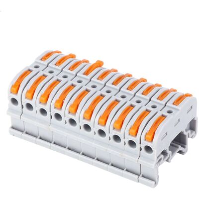 OEM 10 Pièces Pct-211 Connecteur De Fil De Type Rail 0,2-4 Mm Bornier À Connexion Rapide (gris Clair)-crezuo - Publicité OEM 10 Pièces Pct-211 Connecteur De Fil De Type Rail 0,2-4 Mm Bornier À Connexion Rapide (gris Clair)-crezuo - Publicité