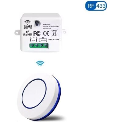 OEM Interrupteur Intelligent Sans Fil 433 Mhz À Bouton Unique (1 Unité Avec Récepteur) - Publicité OEM Interrupteur Intelligent Sans Fil 433 Mhz À Bouton Unique (1 Unité Avec Récepteur) - Publicité