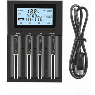 OEM Chargeur De Batterie Intelligent Rechargeable Lii-m4 À 4 Emplacements Avec Écran Lcd Pour Batteries Lithium Nimh Aa/aaa 18650, 26650 Et 14500. Publicité OEM Chargeur De Batterie Intelligent Rechargeable Lii-m4 À 4 Emplacements Avec Écran Lcd Pour Batteries Lithium Nimh Aa/aaa 18650, 26650 Et 14500. Publicité