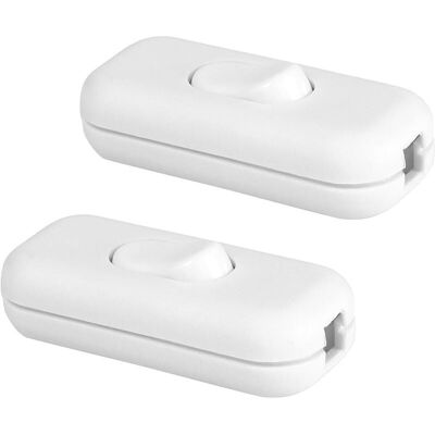 SANS MARQUE Lot De 2 Interrupteurs Intermédiaires En Ligne, Blancs, 6 A 250 V, Interrupteur Torpille Et À Bascule, Câbles D'Alimentation 2 Et 3 Fils, Pour Toutes Les Lampes Électriques - Publicité SANS MARQUE Lot De 2 Interrupteurs Intermédiaires En Ligne, Blancs, 6 A 250 V, Interrupteur Torpille Et À Bascule, Câbles D'Alimentation 2 Et 3 Fils, Pour Toutes Les Lampes Électriques - Publicité