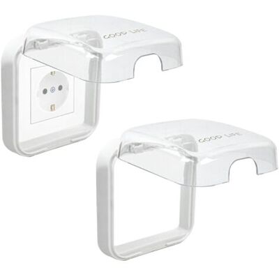 OEM Royaluxe-cache Interrupteur Mural, 2 Pièces Boîtier Étanche Plastique Interrupteur Mural Type 86 Réversible Cache Prise Murale Étanche Sans Perçage Pour Salle De Bain Chambres Cuisine Extérieur, Trans - Publicité OEM Royaluxe-cache Interrupteur Mural, 2 Pièces Boîtier Étanche Plastique Interrupteur Mural Type 86 Réversible Cache Prise Murale Étanche Sans Perçage Pour Salle De Bain Chambres Cuisine Extérieur, Trans - Publicité